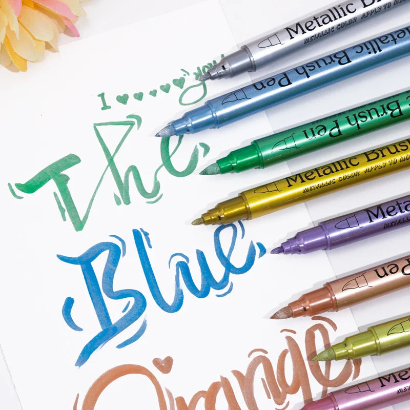 12-24 Colors Metallic Marker Pens
