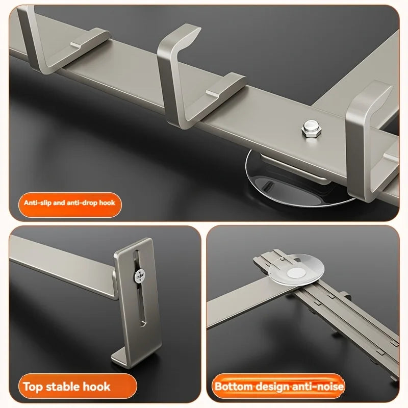 Door-Adjustable Metal Door Hanging Hooks