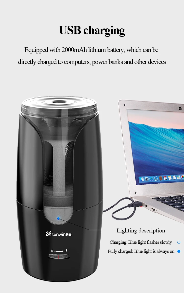 Tenwin Automatic Electric Pencil Sharpener 