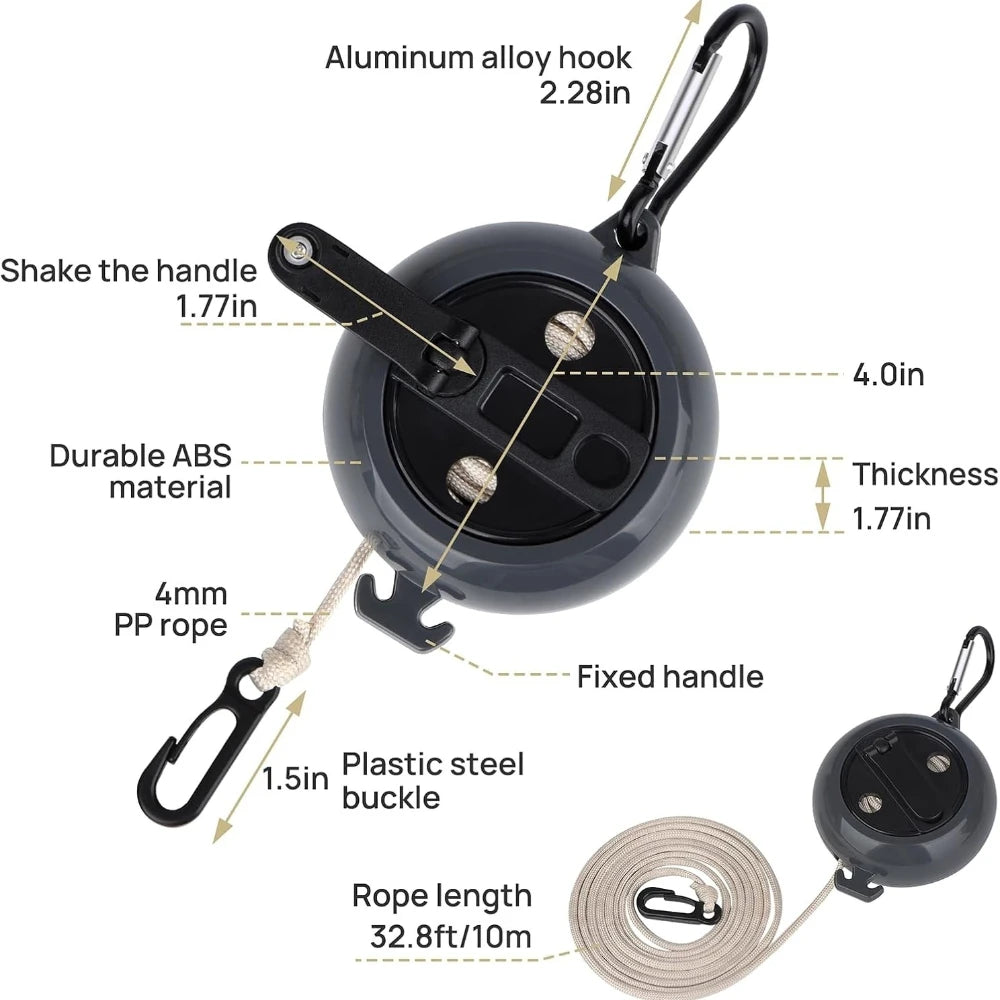 10 Meter Portable And Adjustable Clothesline Rope