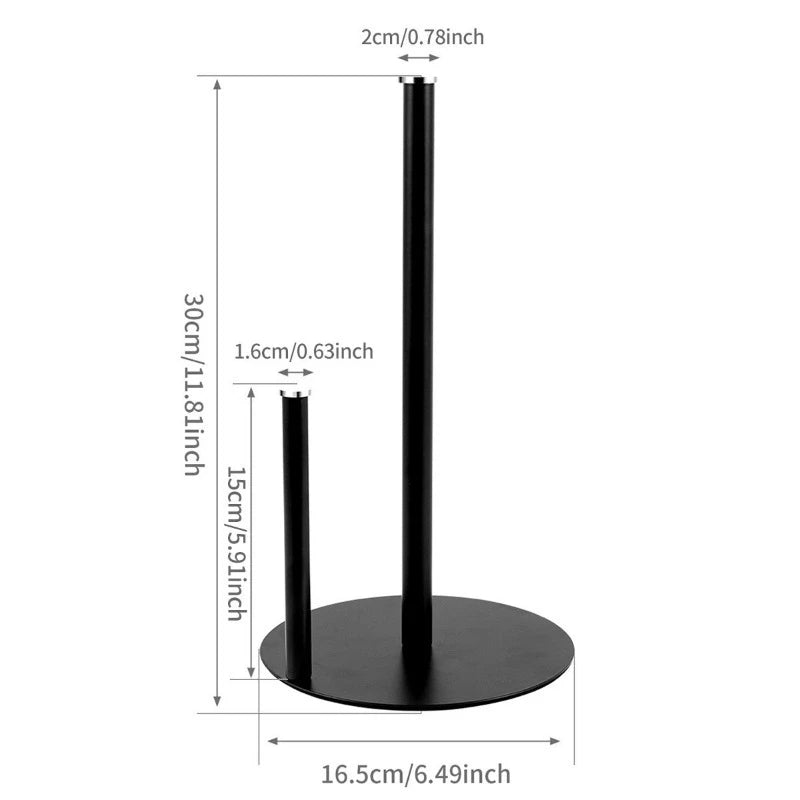 Black Vertical Paper Towel Holder