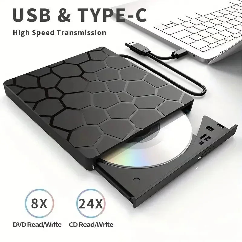 Portable DVD Player 7 in 1 External Drive USB