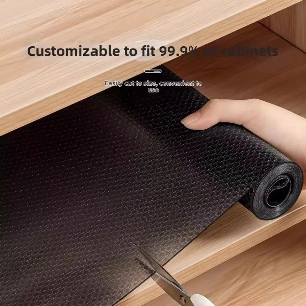 Multiple-Sized Black Cabinet And Drawer Liners