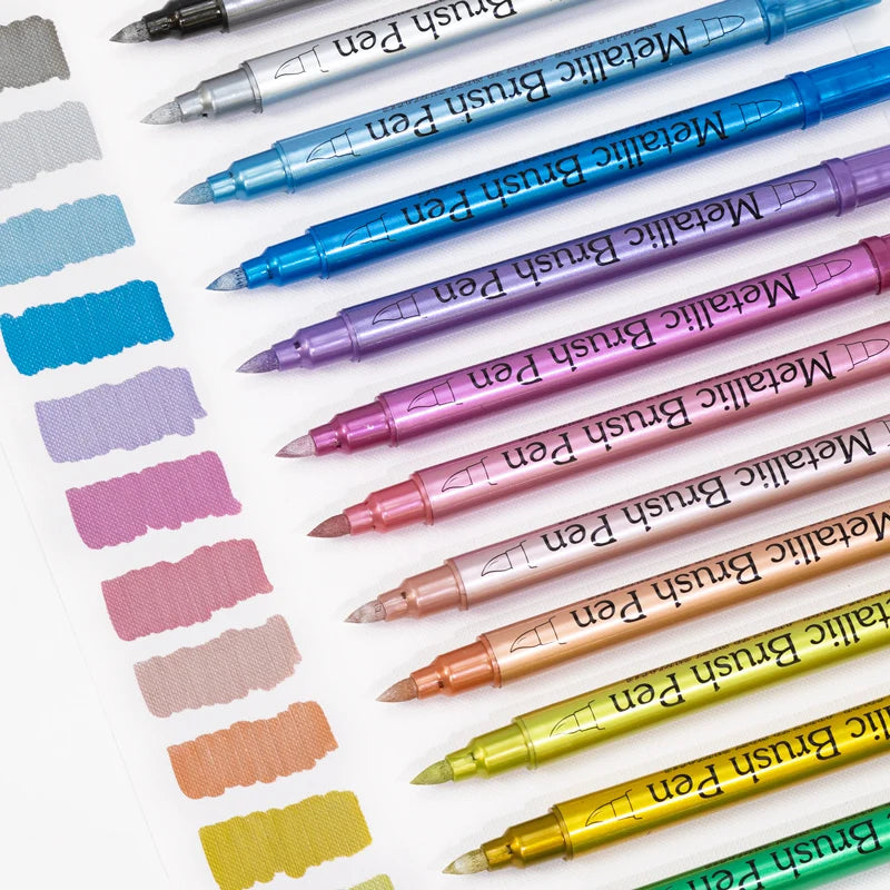 12-24 Colors Metallic Marker Pens