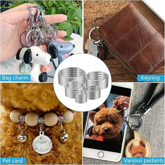 50 - 25Mm Stainless Steel Key Split Rings