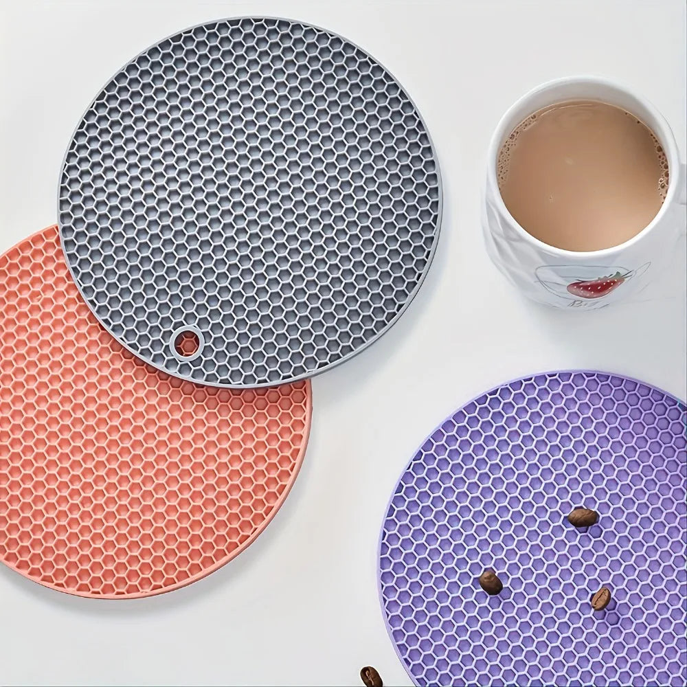 Round Thermal Insulation Silicone Pad - Circle Hot Pad