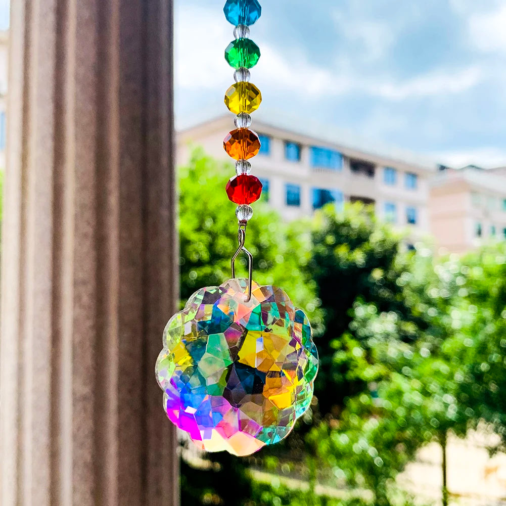 Rainbow Crystal Prism Hanging Suncatcher