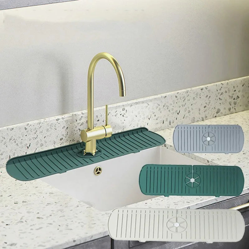 Silicone Kitchen Sink Splash Guard Drain-Off 