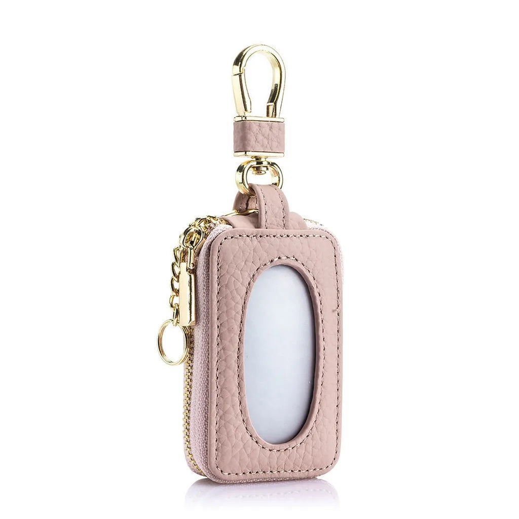 Portable Key Chain Case - Leather Key Pouch 