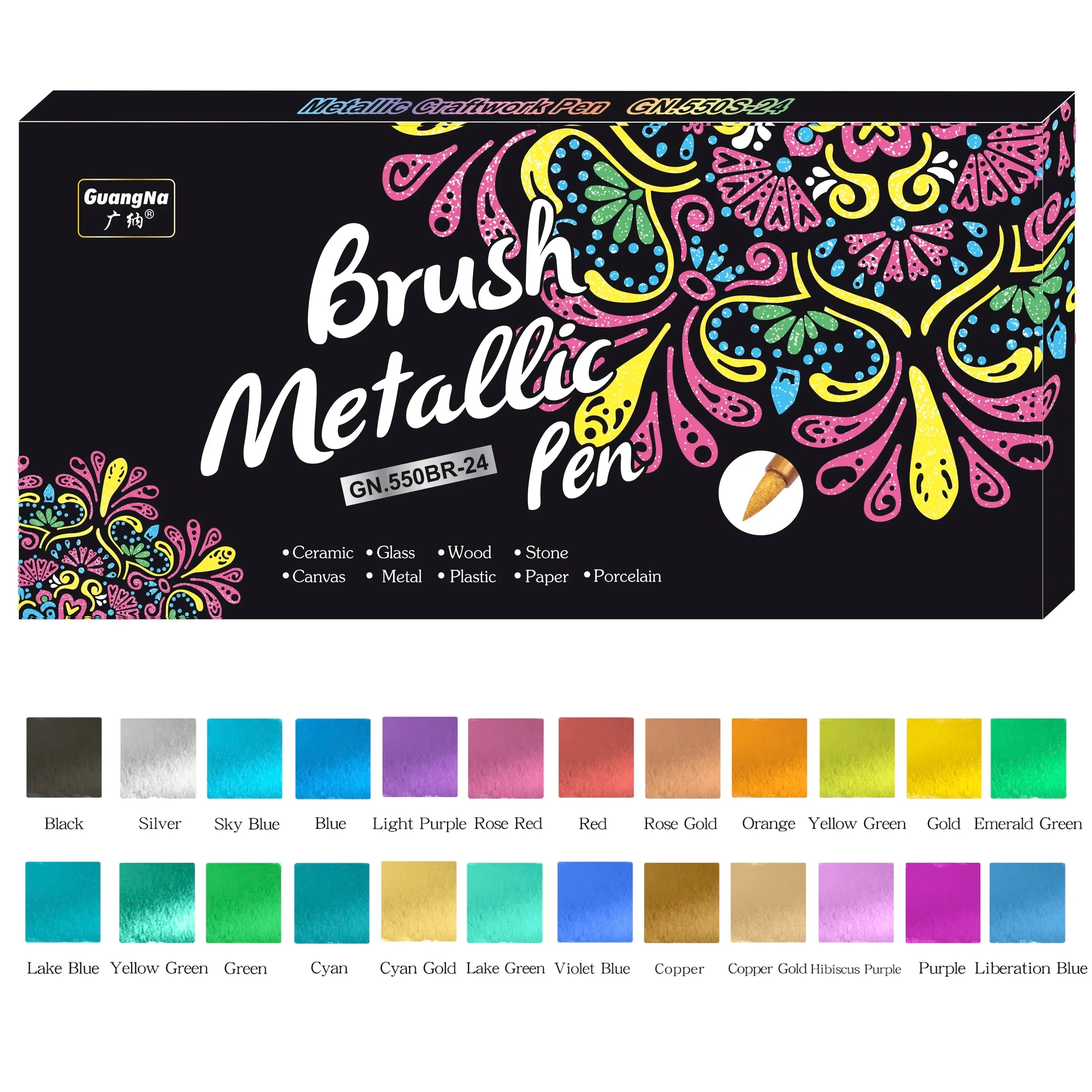 12-24 Colors Metallic Marker Pens