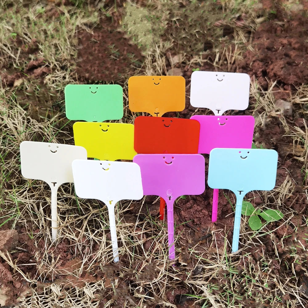 100 Garden Re-Usable Plastic Plant Labels 