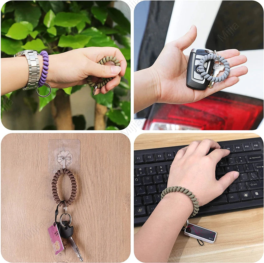 Stretchable Wristband Wristlet Keychain 