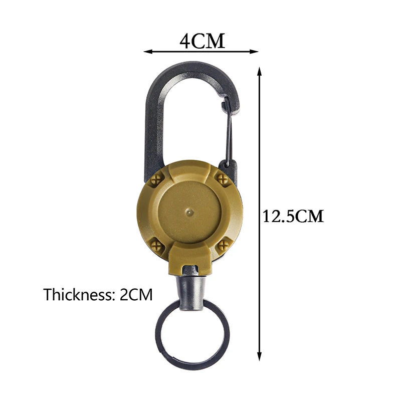 Retractable Metal Keychain Ring Clip