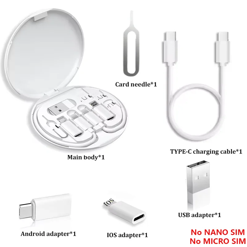 Multi Charging Adapter Kit USB C to Lighting Conversion Cable Set