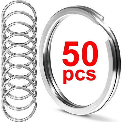 50 - 25Mm Stainless Steel Key Split Rings