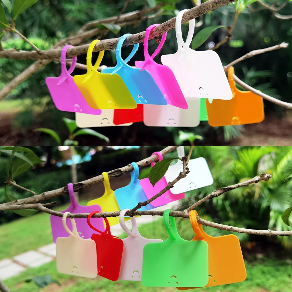 100 Garden Re-Usable Plastic Plant Labels 