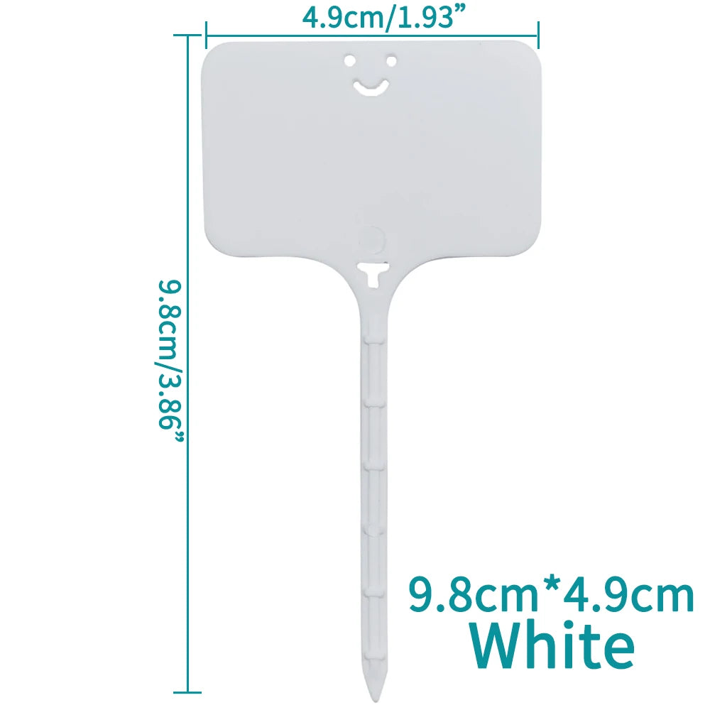 100 Garden Re-Usable Plastic Plant Labels 