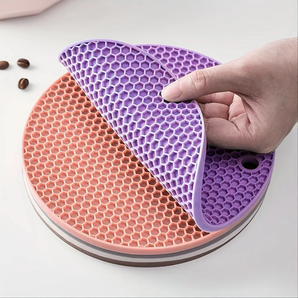 Round Thermal Insulation Silicone Pad - Circle Hot Pad