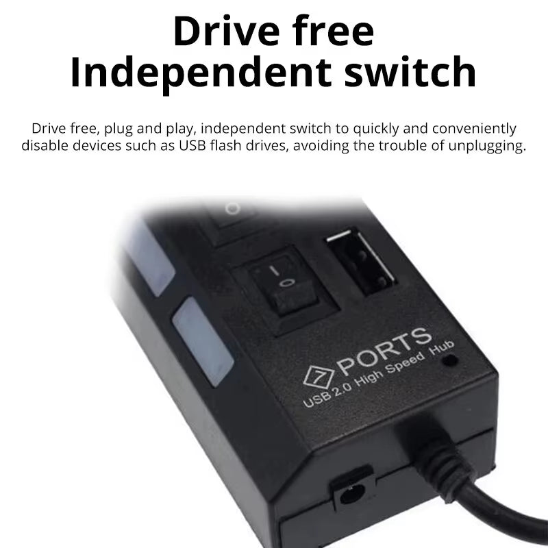 7-Port USB 2.0 Hub 