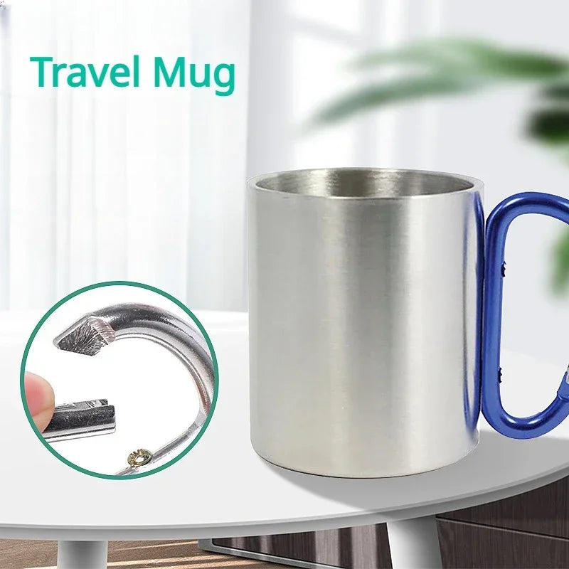 220ml Carabiner Stainless Steel Cup
