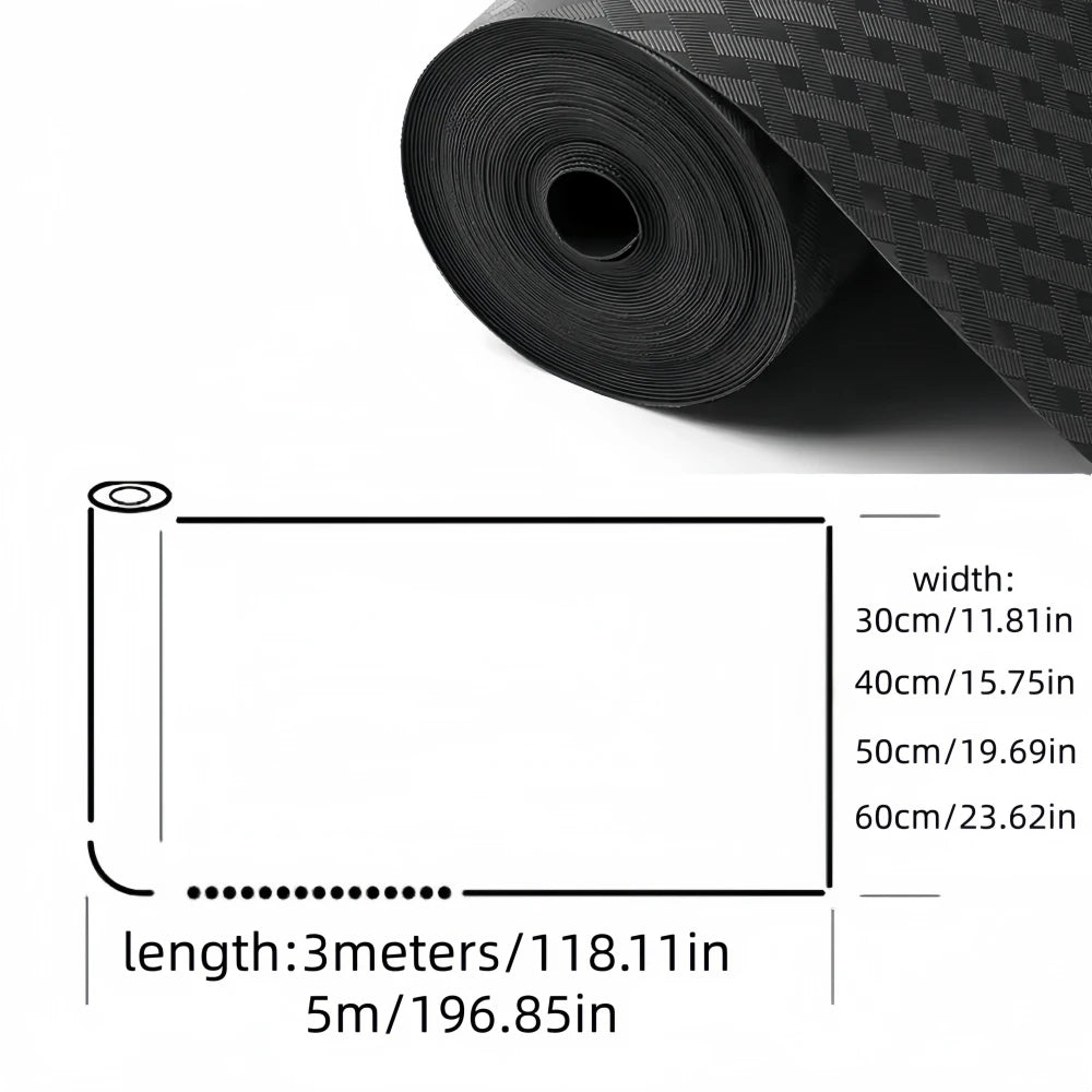 Multiple-Sized Black Cabinet And Drawer Liners