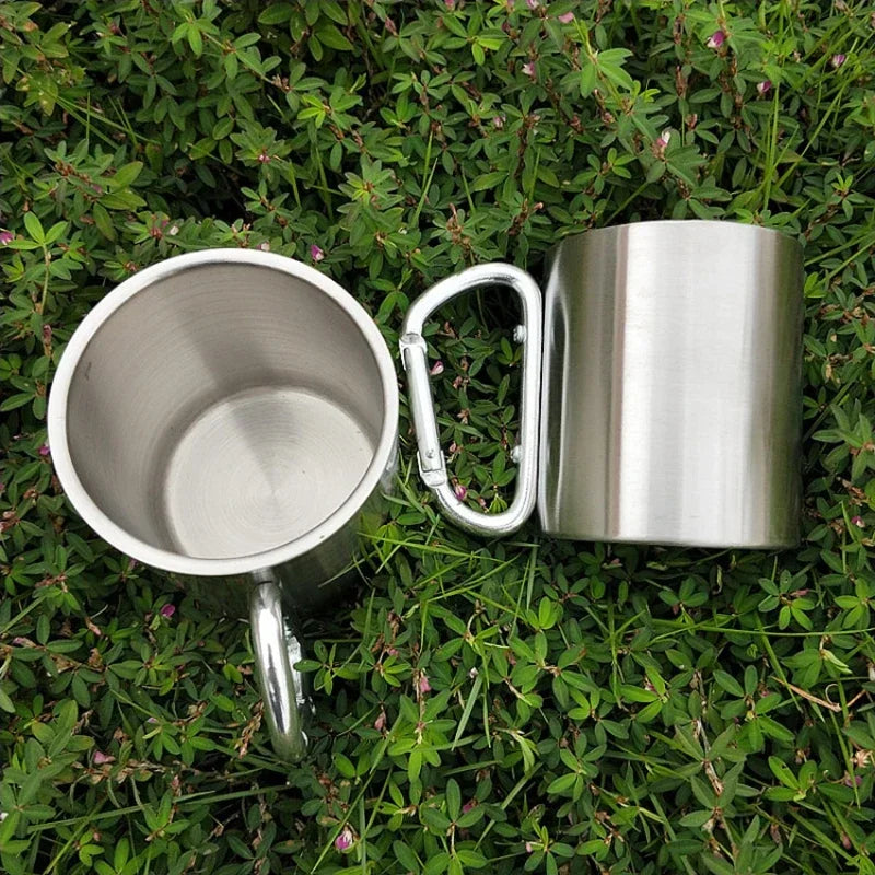 220ml Carabiner Stainless Steel Cup