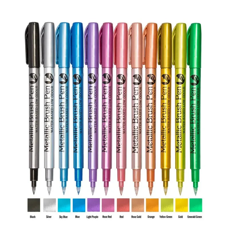 12-24 Colors Metallic Marker Pens