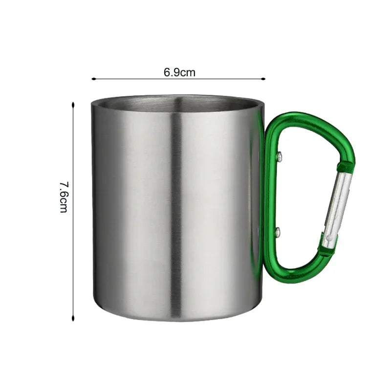 220ml Carabiner Stainless Steel Cup