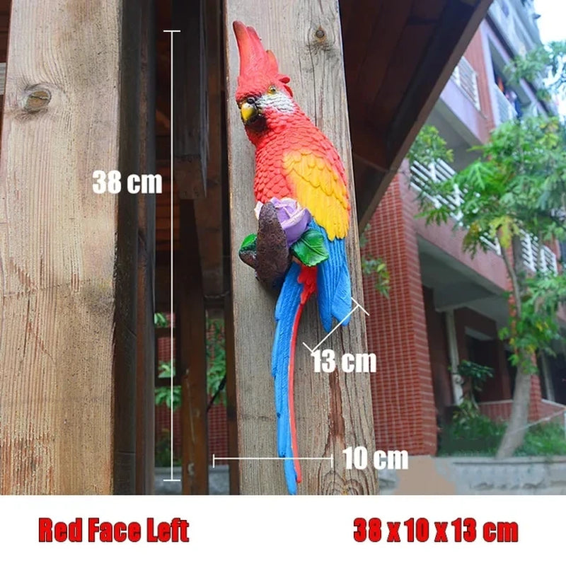 Resin Wall Mount Parrot Statue