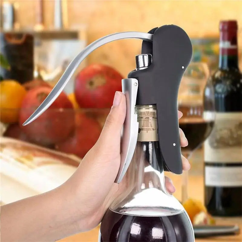 Easy Lever-Action Wine Cork Remover - Corkscrew Bottle Opener
